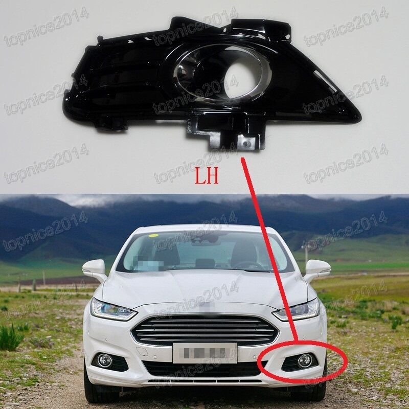 1Pcs LH Side Gloss Black Fog Lamp Light Bezel For Ford Fusion 2013-2015