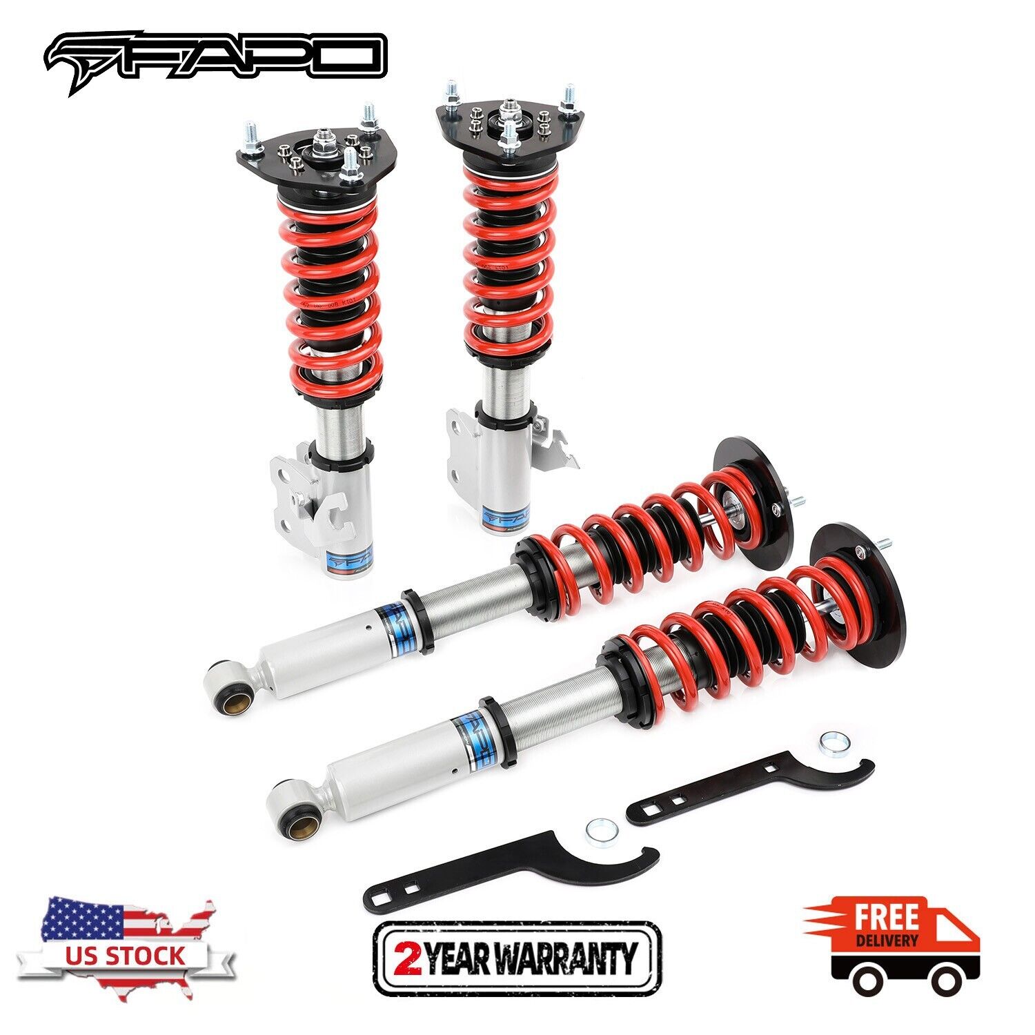FAPO Coilovers Lowering kits for Nissan S14 240SX Silvia 1995-1998  Adj Height