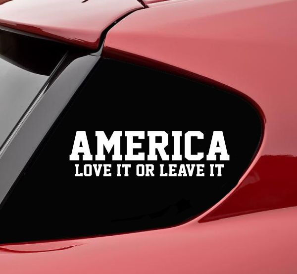  America love it or leave it vinyl decal sticker bumper funny united states usa