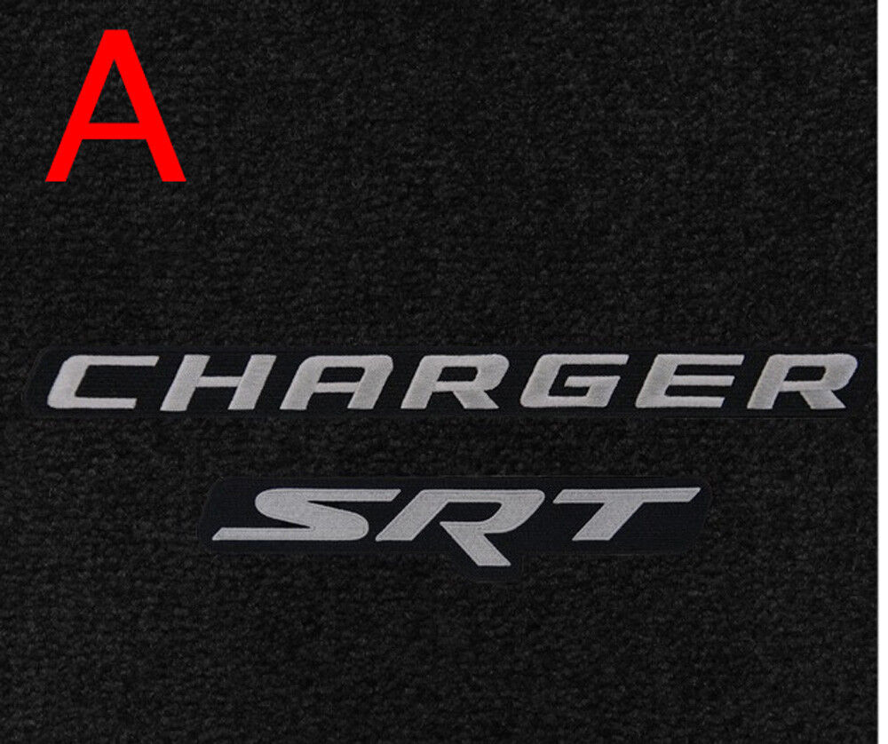 New 2006-2021 Dodge Charger SRT Black Carpet Floor Mats 4pc Embroidered Logo A4