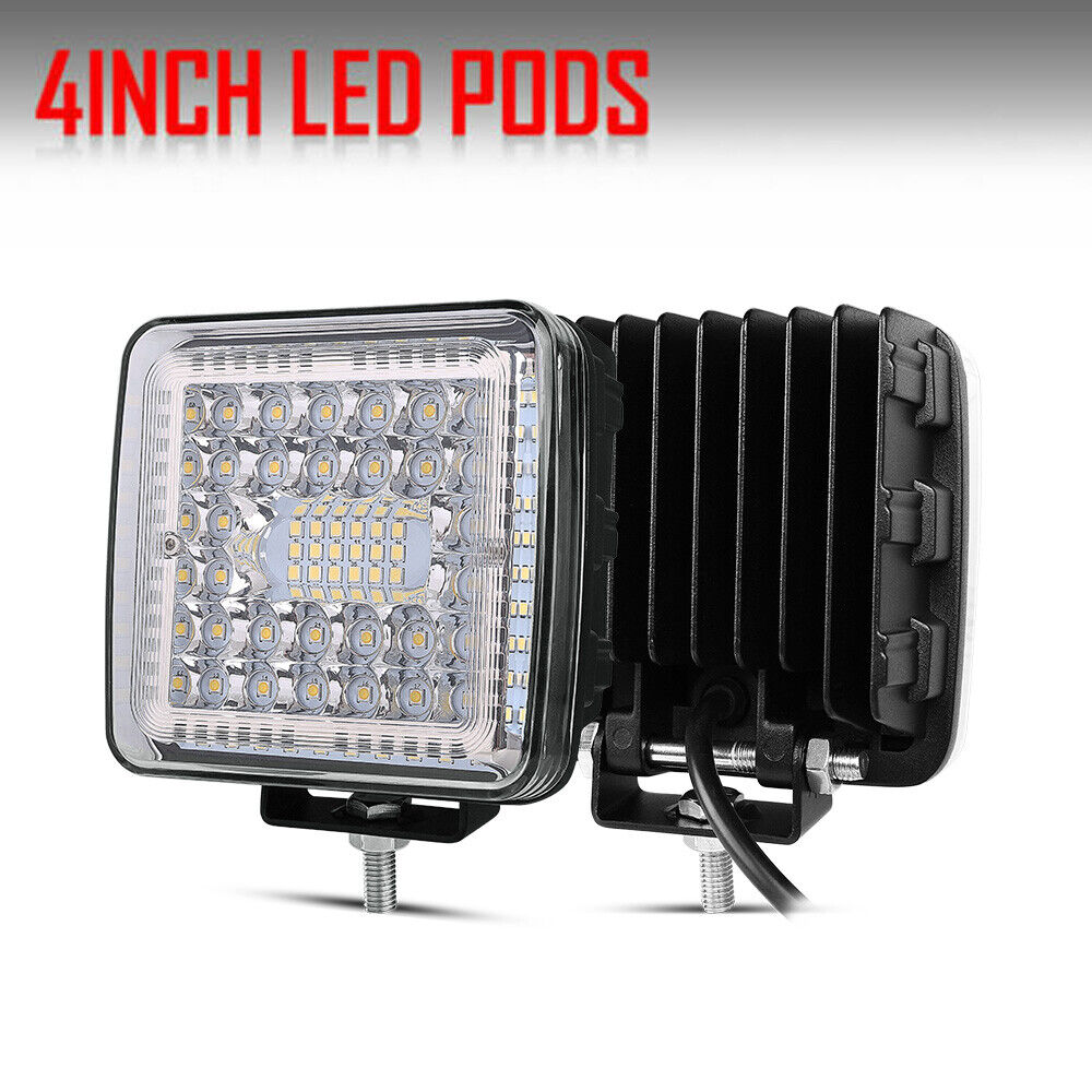2X 4INCH 258W LED WORK LIGHT BAR FLOOD OFFROAD ATV FOG TRUCK LAMP 4WD 6 ROWS 12V