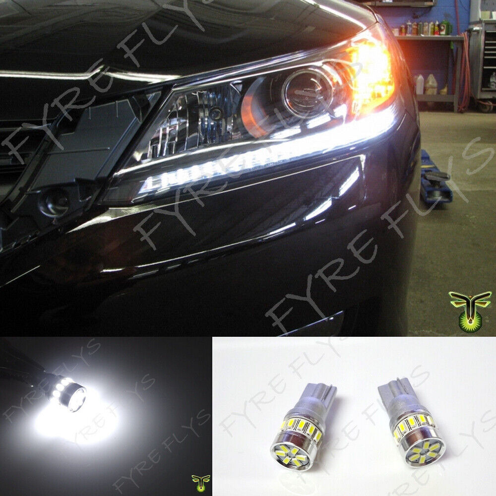 White LED Light Headlight Strip Bulbs 2013+ Fit Honda Accord 4dr Sedan 2dr Coupe