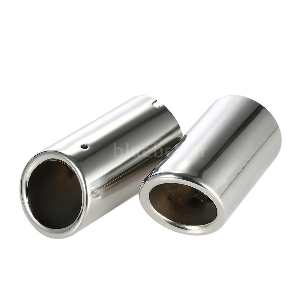1 Pair Stainless Steel Auto Car Exhaust Tail Pipe For VW Golf 5 6 7 Passat 3C CC