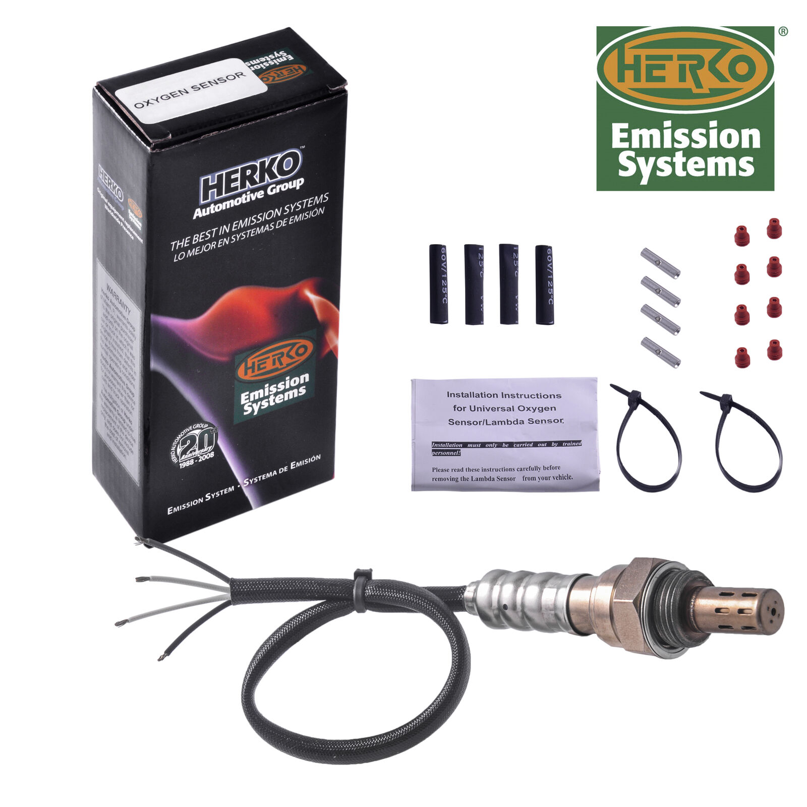 Herko Universal Oxygen Sensor 4 Wires OX905 For Various Vehicles 1992-2010