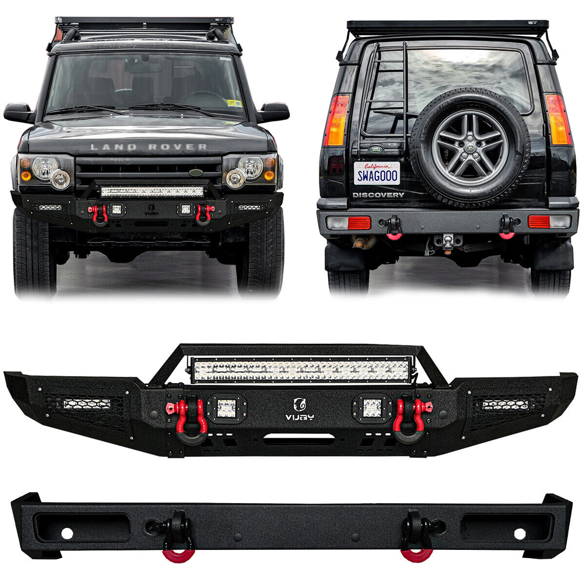 Vijay For 1999-2004 Land Rover Discovery II Front or Rear Bumper with  Lights