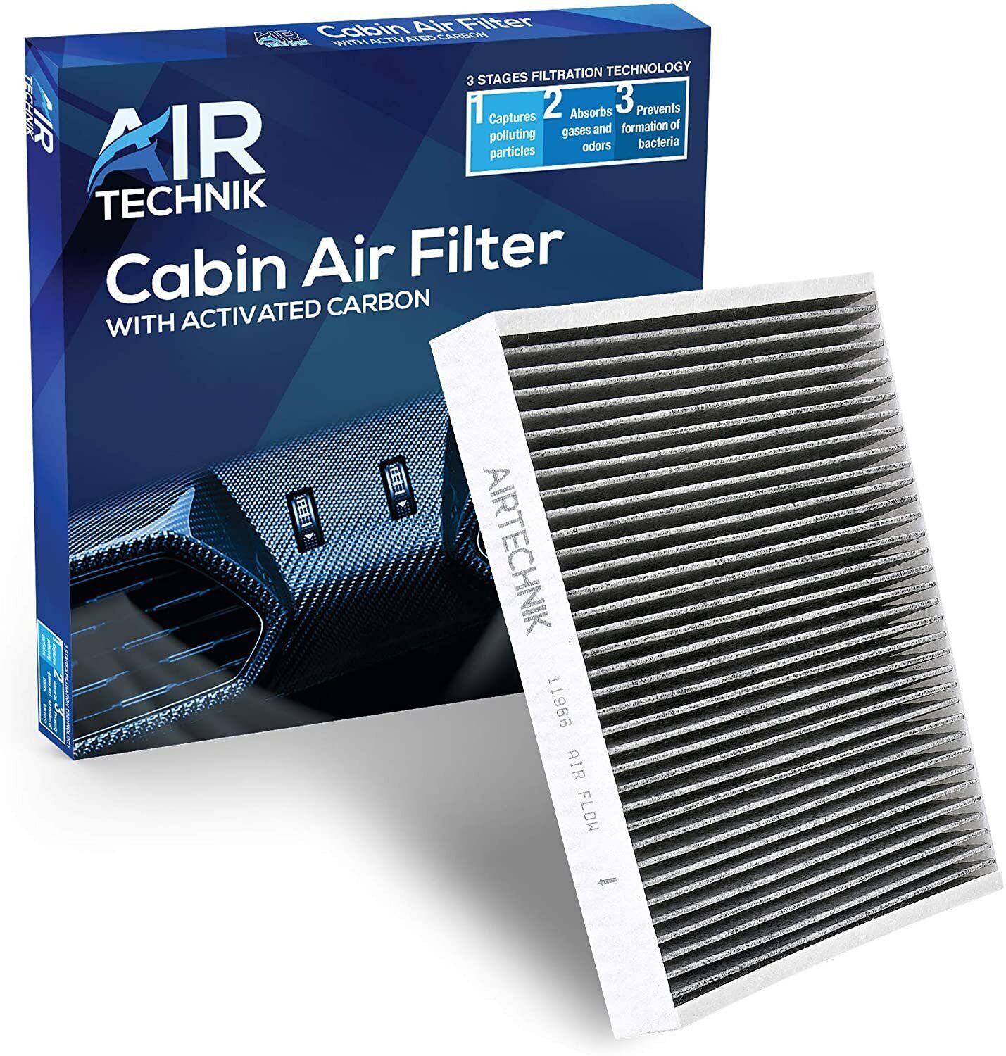 AirTechnik CF11966 Cabin Air Filter w/Activated Carbon | Fits Select Buick,...