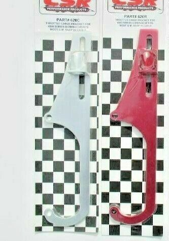CSR THROTTLE BRACKET #630 4150 flange gm snap in CHOICE OF COLOR RED OR CLEAR