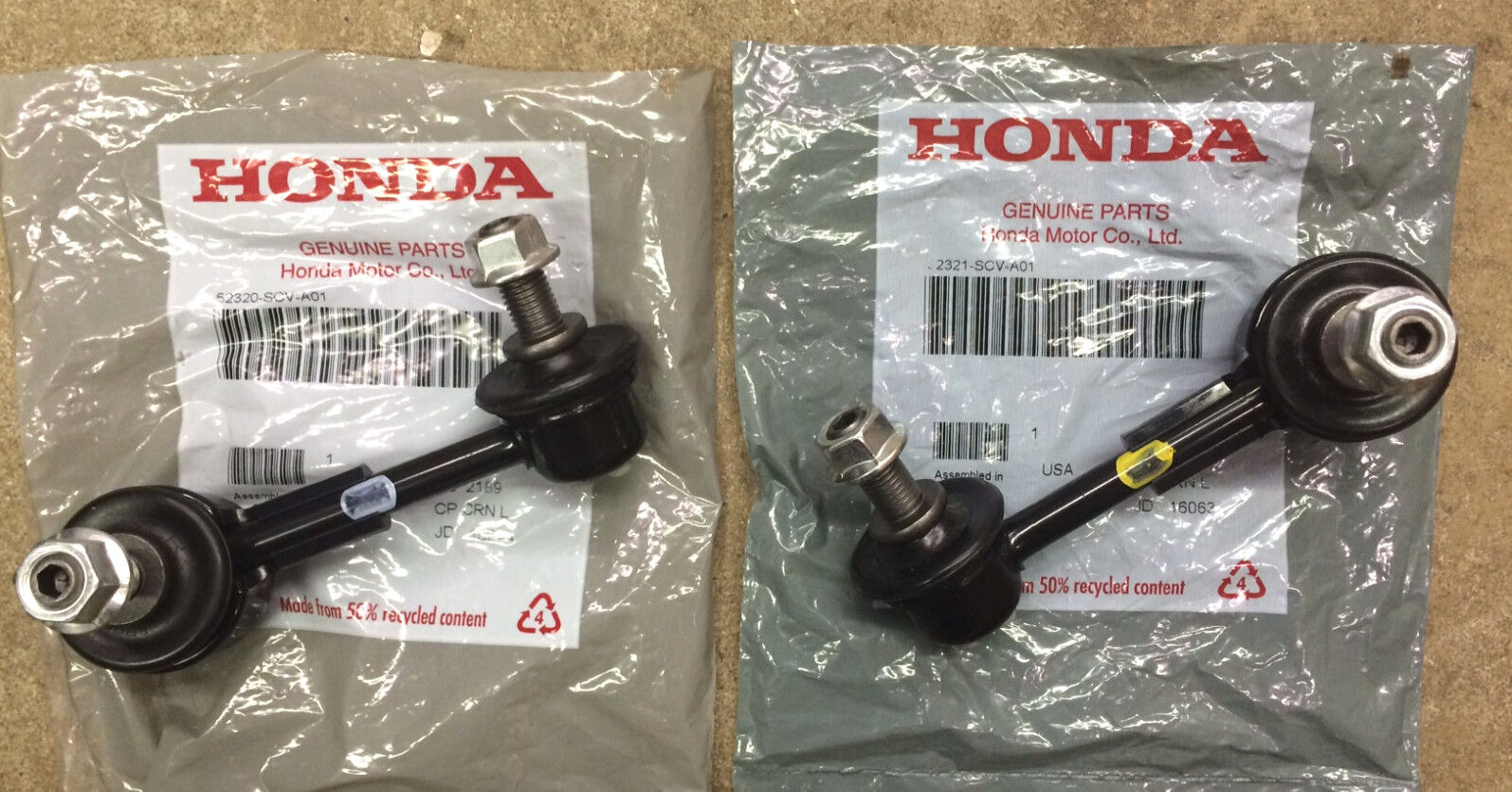 Genuine OEM Honda Element Rear Sway Bar End Link Kit 2003 - 2011 Links Set 