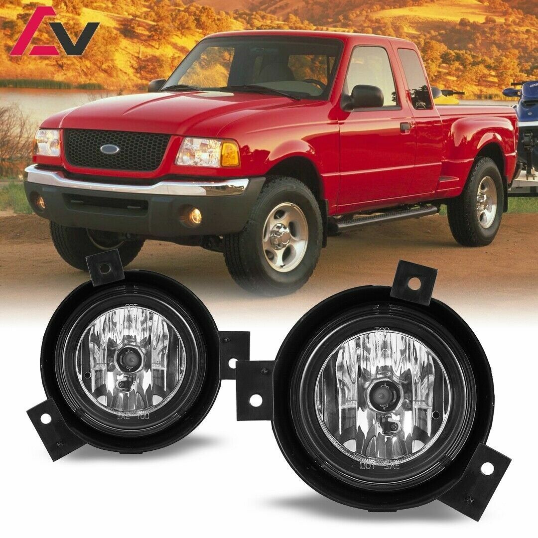 Pair Fog Lights For Ford Ranger 2001-03 Clear Lens Pair Bumper Replacement Lamps