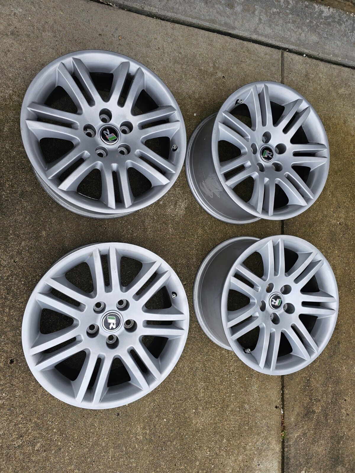Set Of 4 Jaguar Wheel Alloy 18x8 7 Twin Spokes Xkr Fits 03-06 XK8 633061