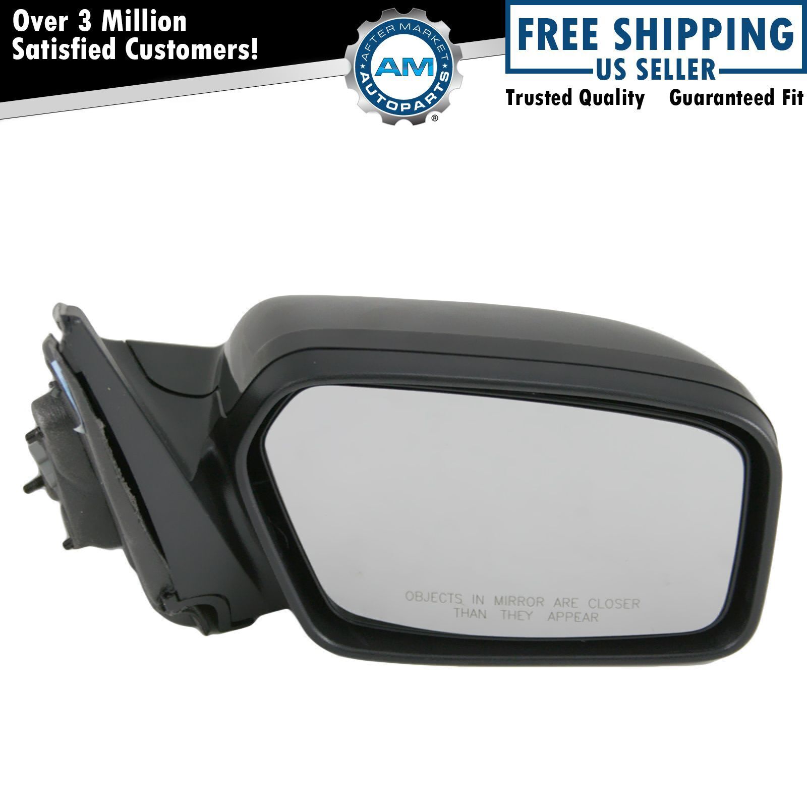 Mirror Power Smooth Black RH Right Passenger Side for 06-10 Fusion Milan New