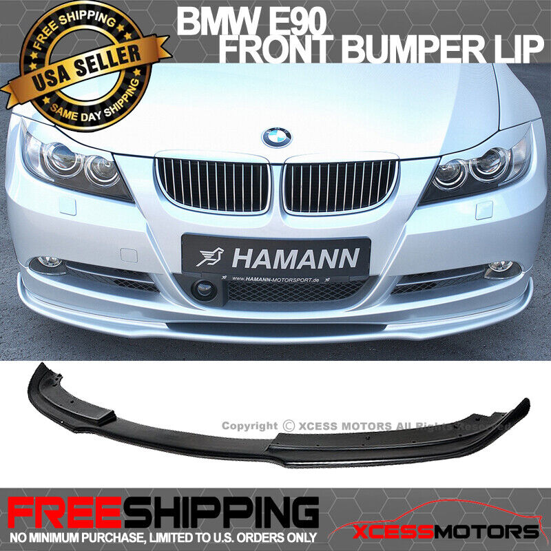 Fits 06-08 BMW E90 Sedan H Style Front Bumper Lip Spoiler Splitter Unpainted PU