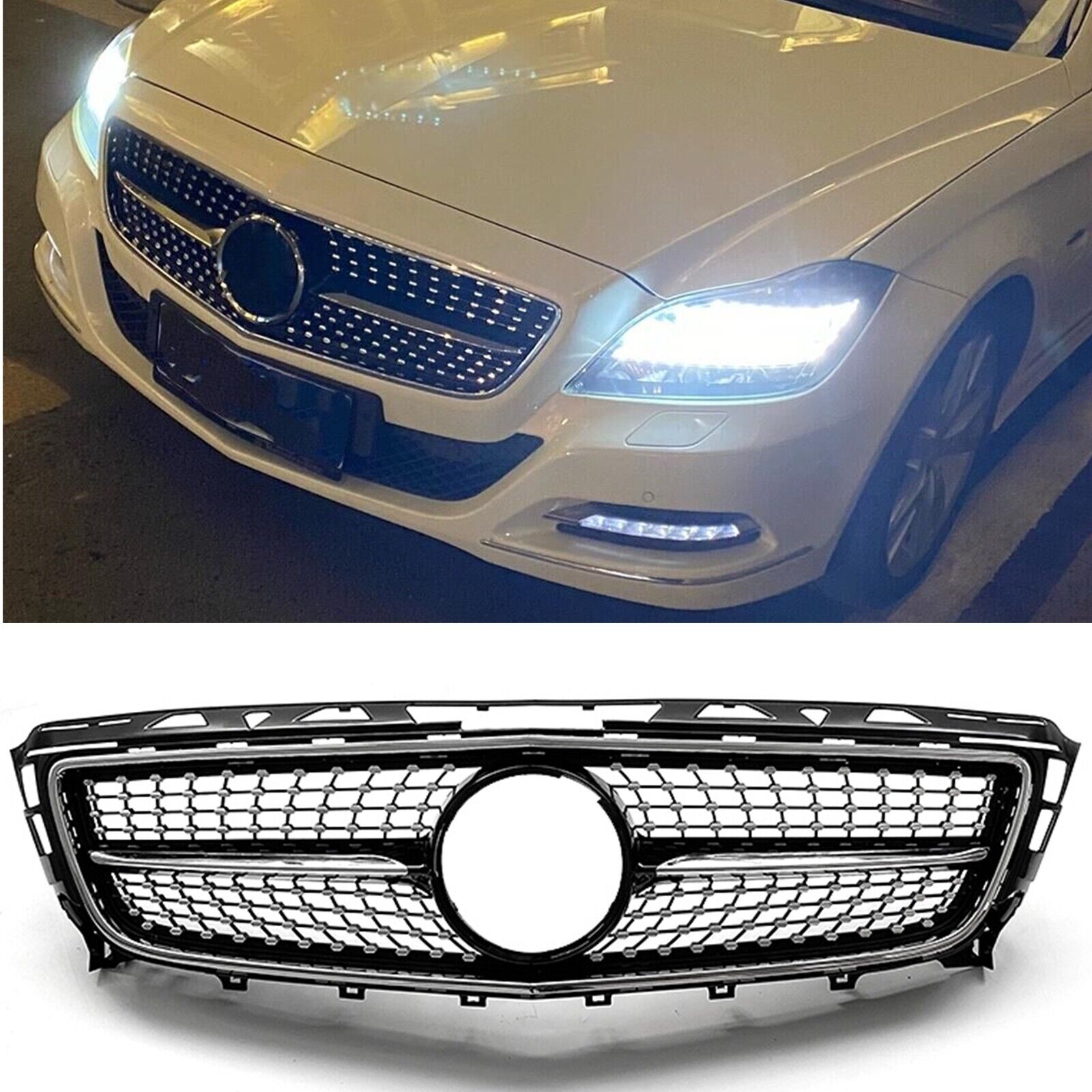For Mercedes Benz CLS Class W218 GTR Grille 2011-2014 Front Grille Black