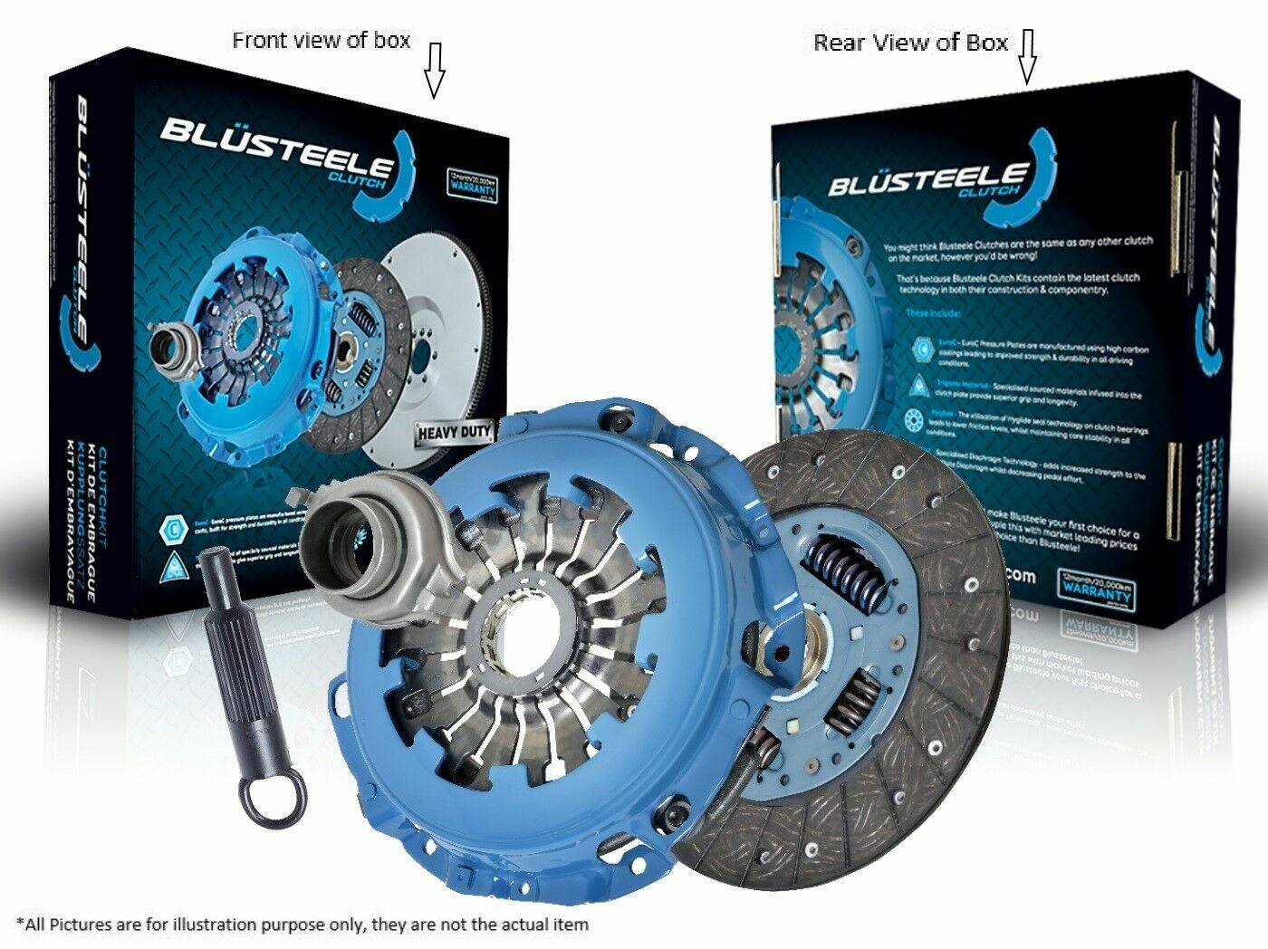 Blusteele Heavy Duty Clutch Kit For Holden Torana incl Sunbird LX SLR5000 5.0 V8