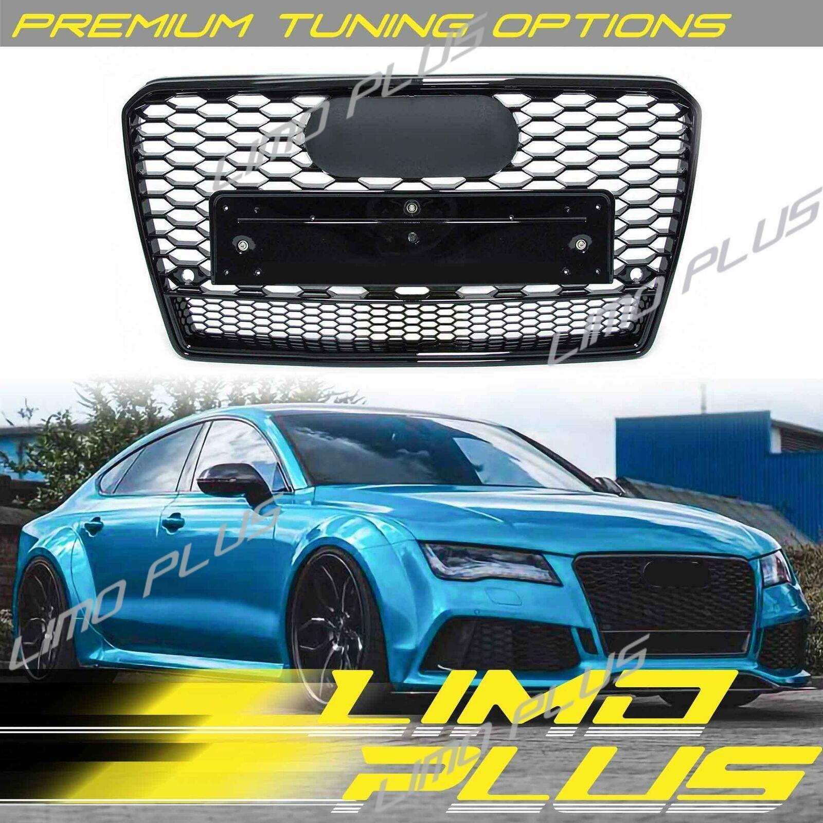 RS7 Style Front Honeycomb Black Grille for Audi A7 S7 2012 2013 2014 2015