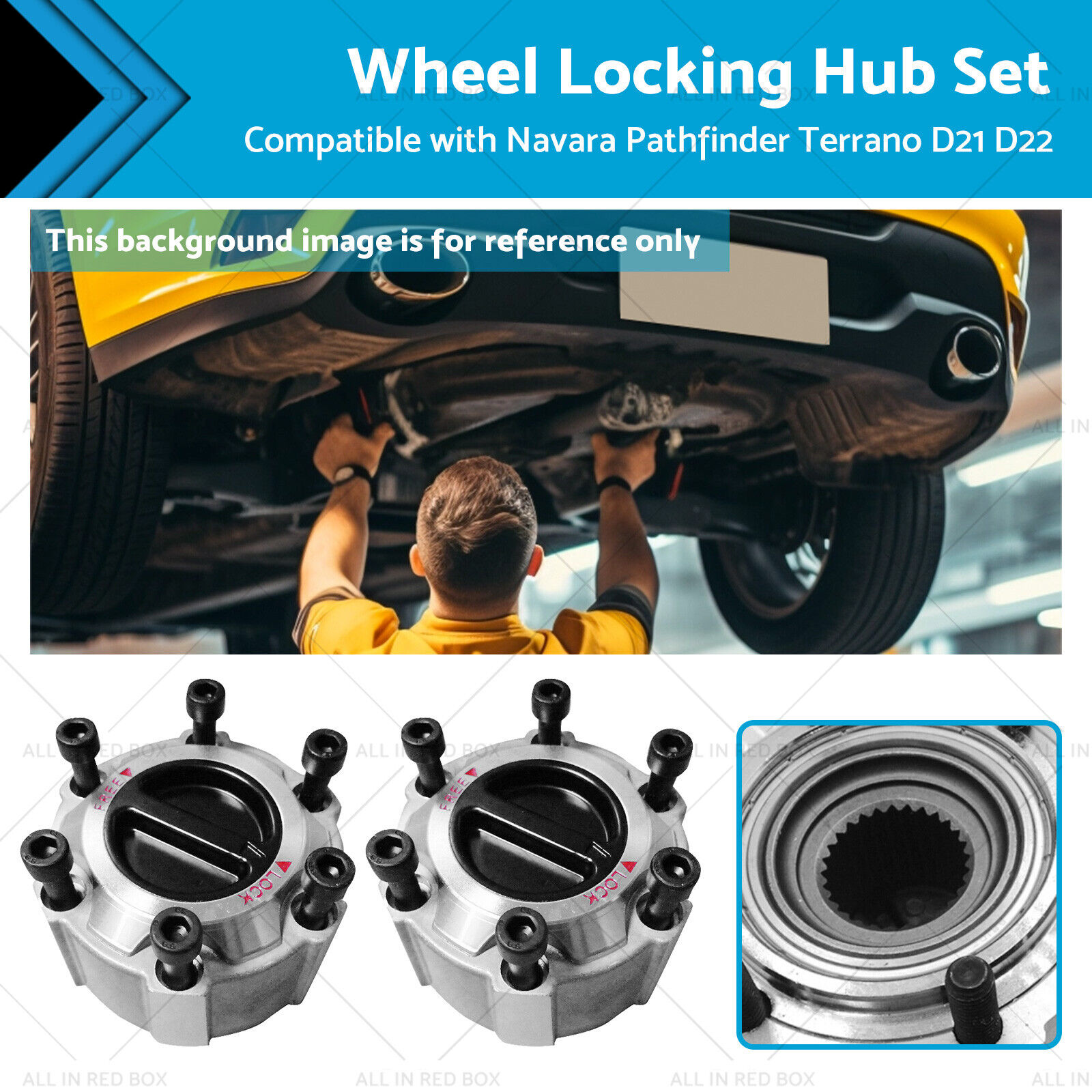 Wheel Locking Hub Set Suitable for Navara Pathfinder Terrano D21 D22 90-16