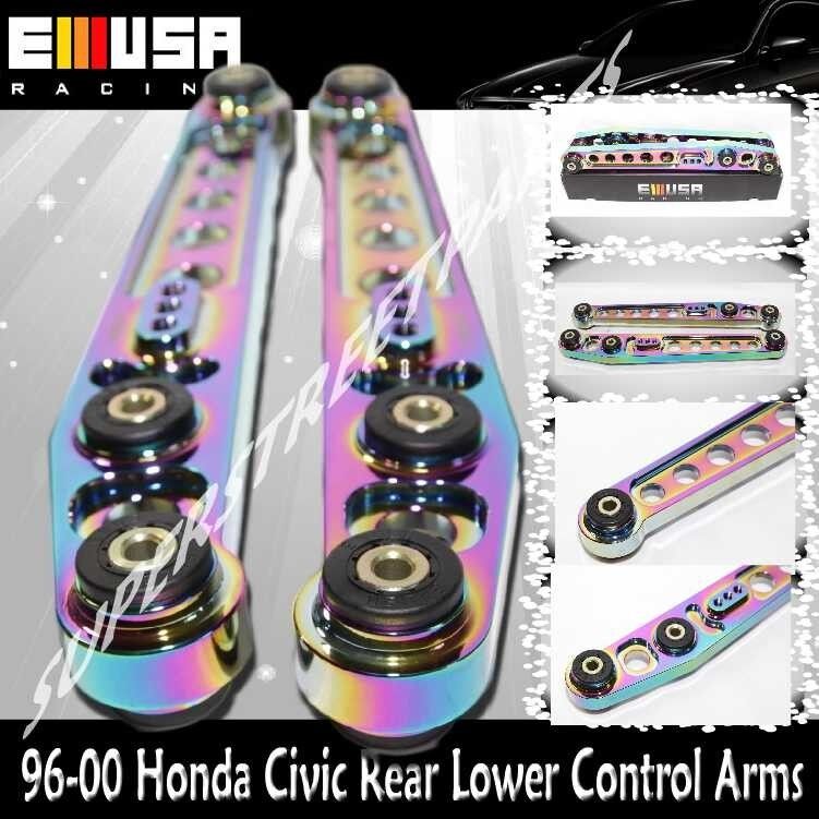 EMUSA NEW CHAMELEON COLOR Rear Lower Control Arms for 1996-2000 Honda Civic 