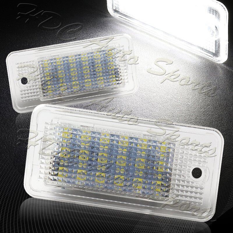 For Audi A3 A4 A6 S6 A8 18-SMD LED 6000K Xenon White License Plate Lights Lamps