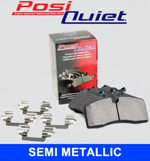FRONT SET Posi Quiet Semi Metallic Brake Disc Pads (+ Hardware Kit) 104.00020