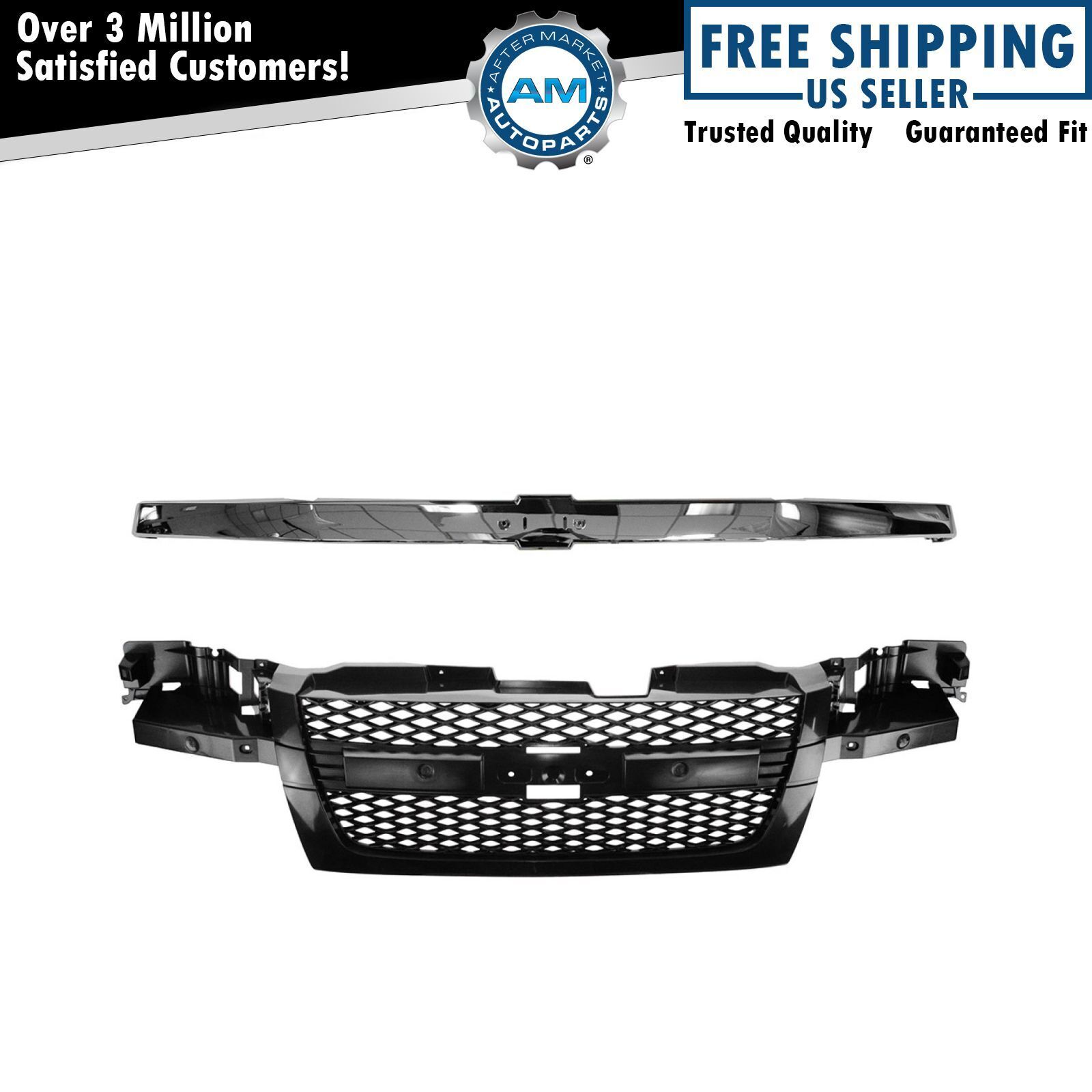 Brand New Grille With Chrome Bar Molding For Chevy Colorado 2004-2012 NEW