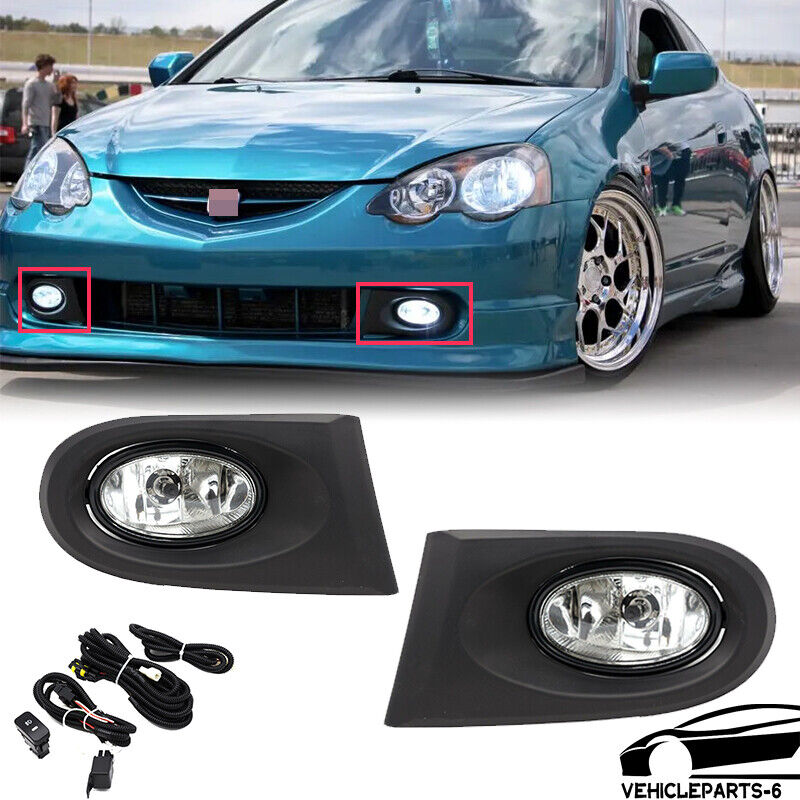 Fit 2002-2004 Acura RSX Type-S coupe 2-door 2.0l Clear Lens Fog Lights w/wiring