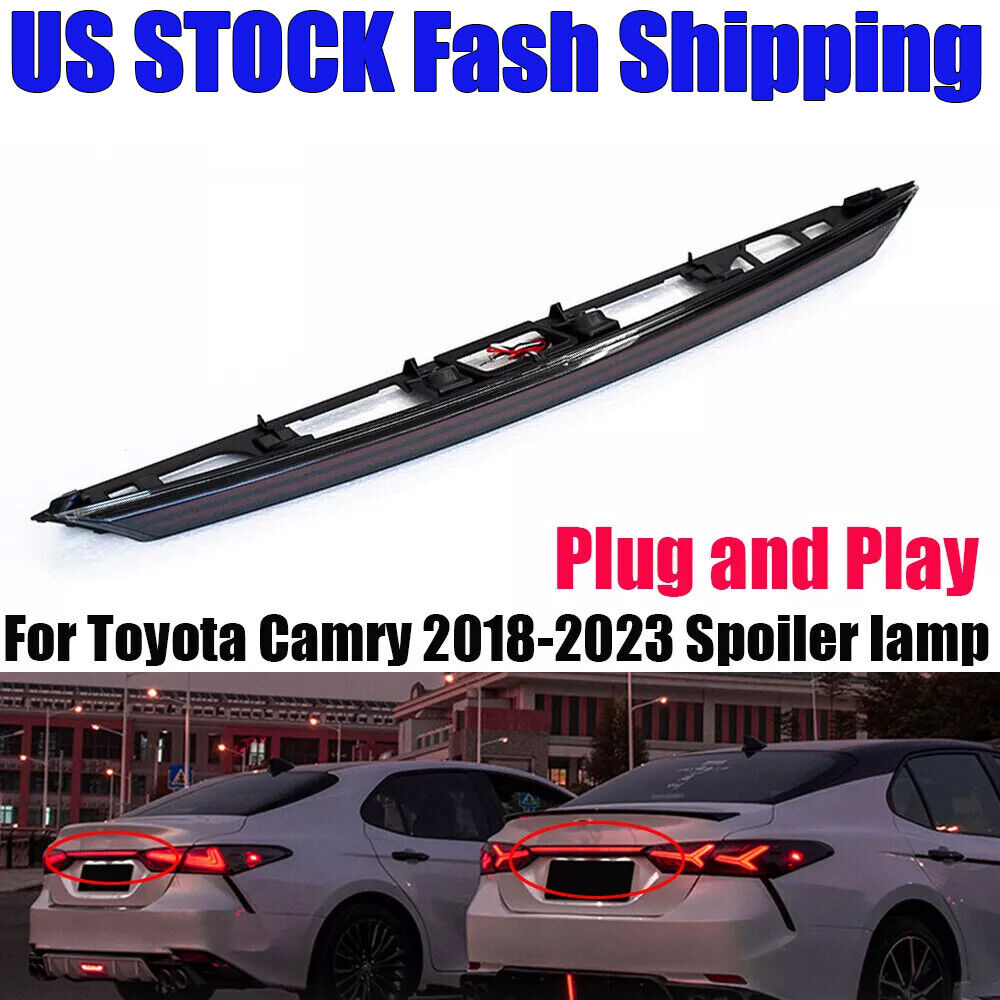 LED Tail Lights For Toyota Camry 2018-2023 Smoke Rear Lamps With Trunk Lights