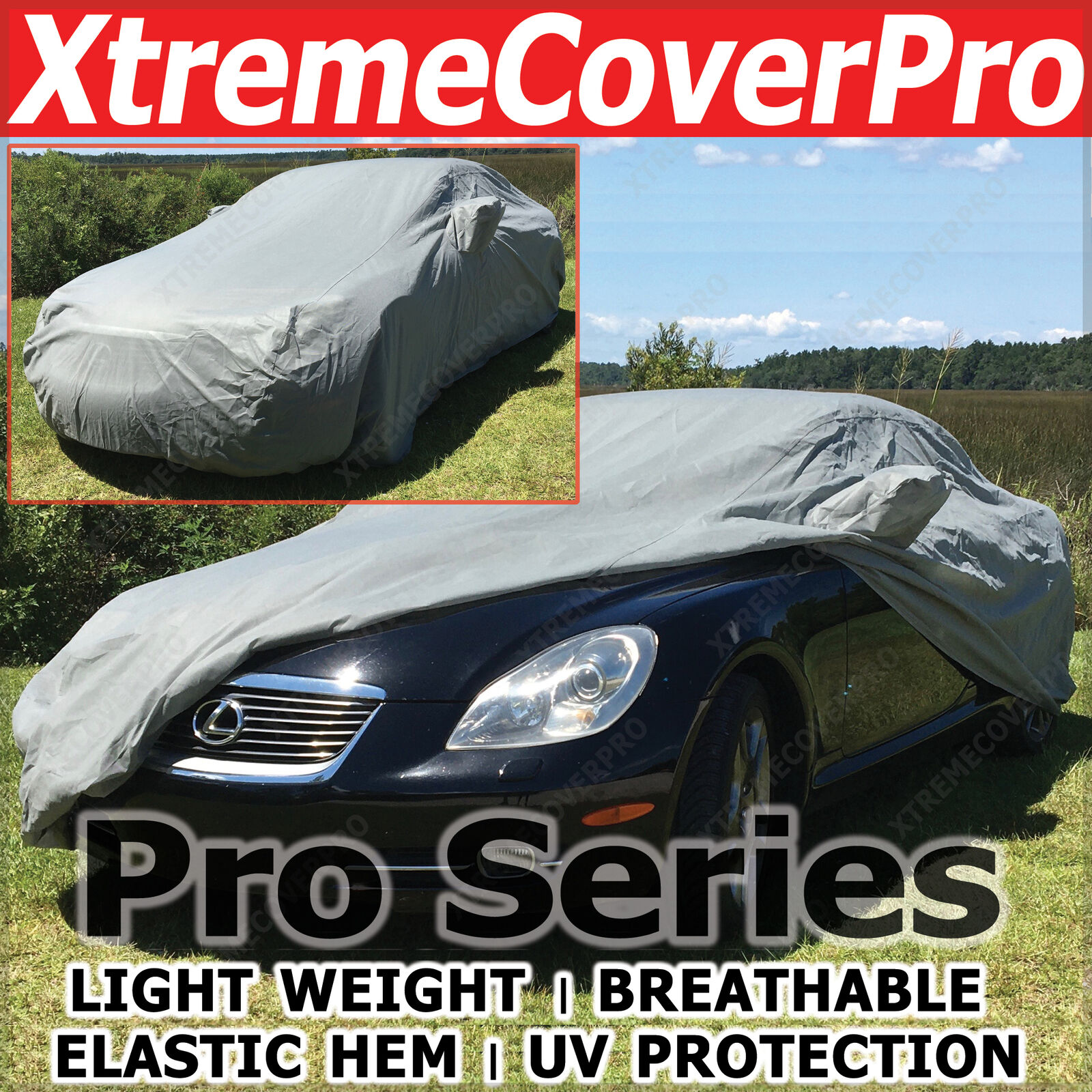 2016 LEXUS IS200t IS300 I350 IS-F BREATHABLE CAR COVER W/MIRROR POCKET GREY