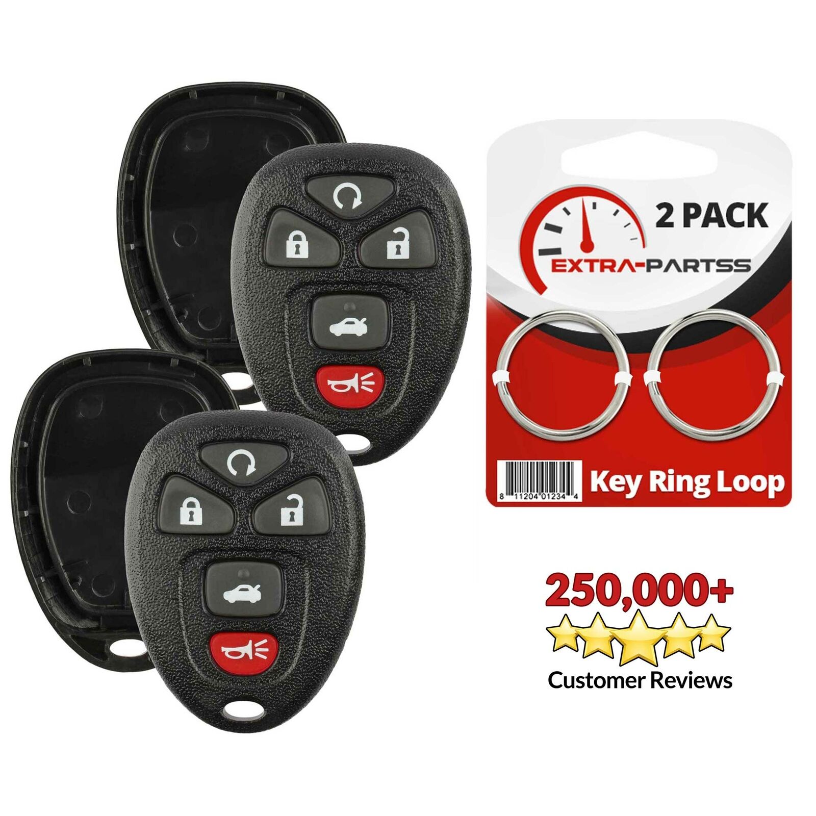 2 New Replacement Keyless Entry Remote Car Key Fob Shell Case & Pad for 22733524