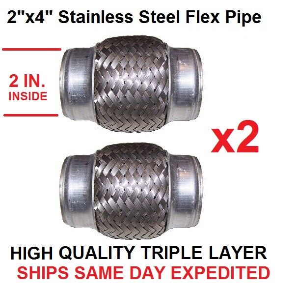 Audi exhaust pipe flexible repair Interlock 50mm WOVEN Flex Joint A4 A6 S6 Quat