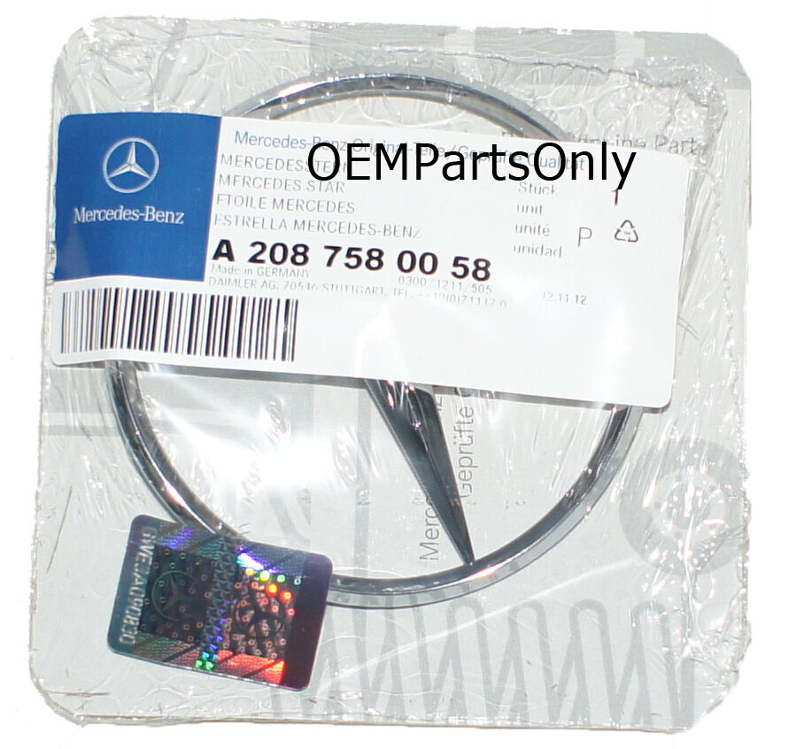 Mercedes W208 W210 E320 E430 CLK320 CLK430 CLK55 Trunk Star Emblem Badge Genuine