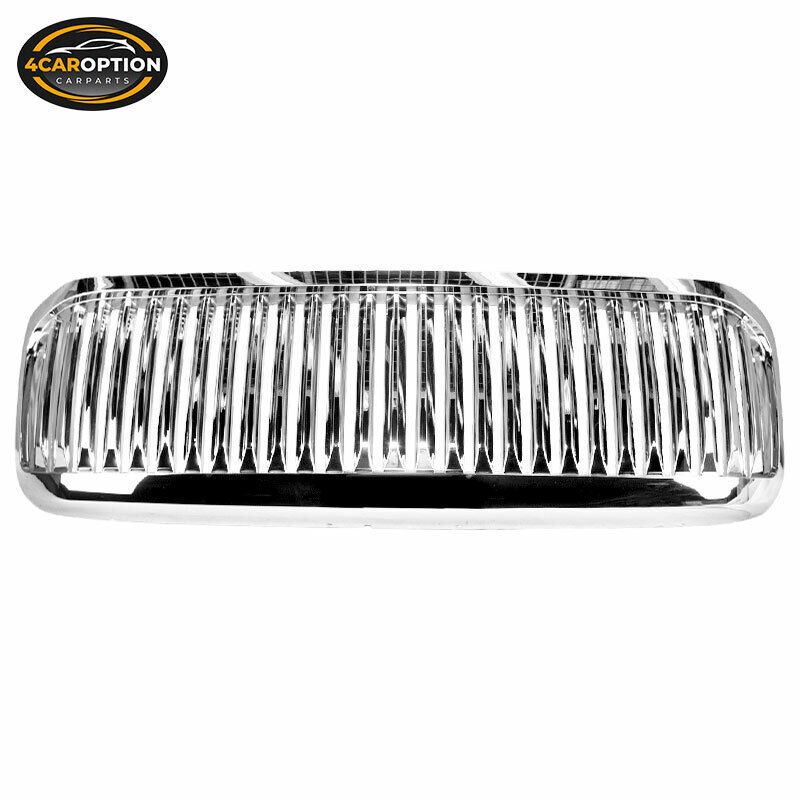 Fits 99-04 Ford F250 F350 Excursion Vertical Front Hood Grille Chrome