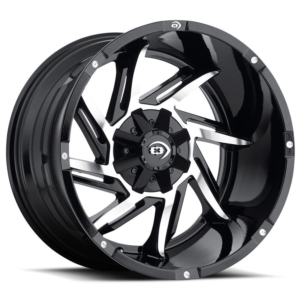 17x9 Vision Off-Road 422 Prowler Black Machined Wheel 6x135 (12mm)