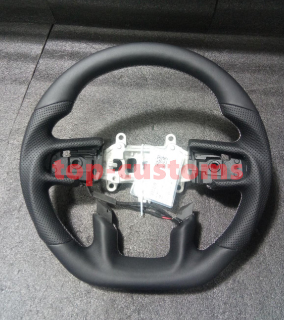Customized Black Leather Steering Wheel For ram 1500 trx 2019-2023 With Heat
