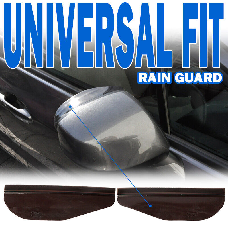 2PCS Plastic Smoke Rainproof Auto Rear View Mirror Side Mirror Universal Fit