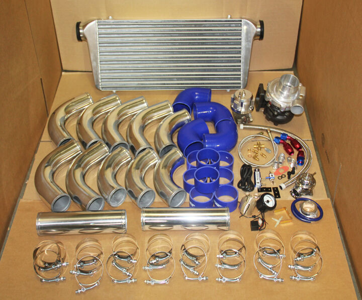  T3/T4 T3 T4 Universal Turbo Charger Kit+ WASTEGATE +INTERCOOLER+3\' PIPING COMBO