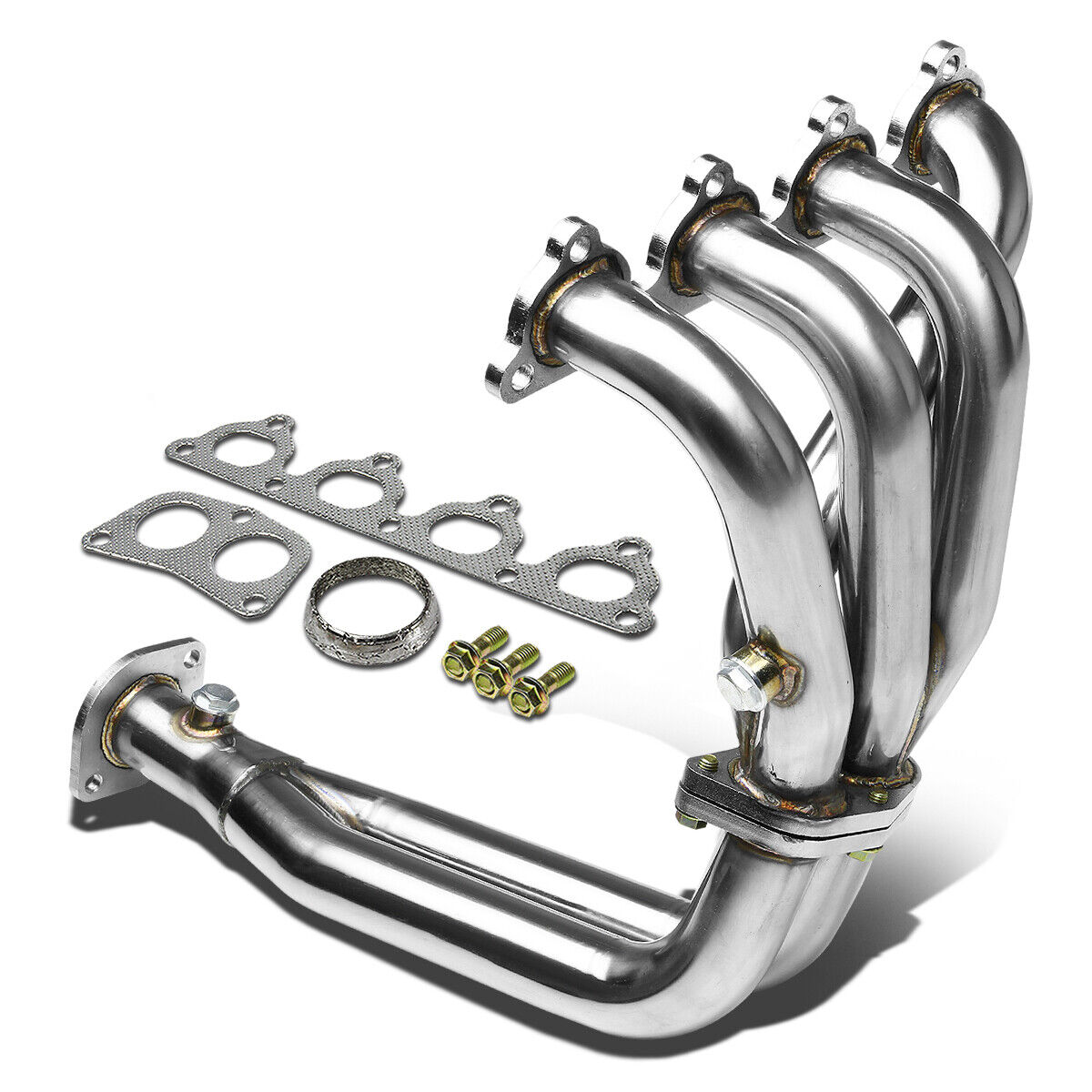 FOR 88-00 CIVIC/CRX/DEL SOL D15/D16 VTEC STAINLESS EXHAUST HEADER+GASKET+BOLTS