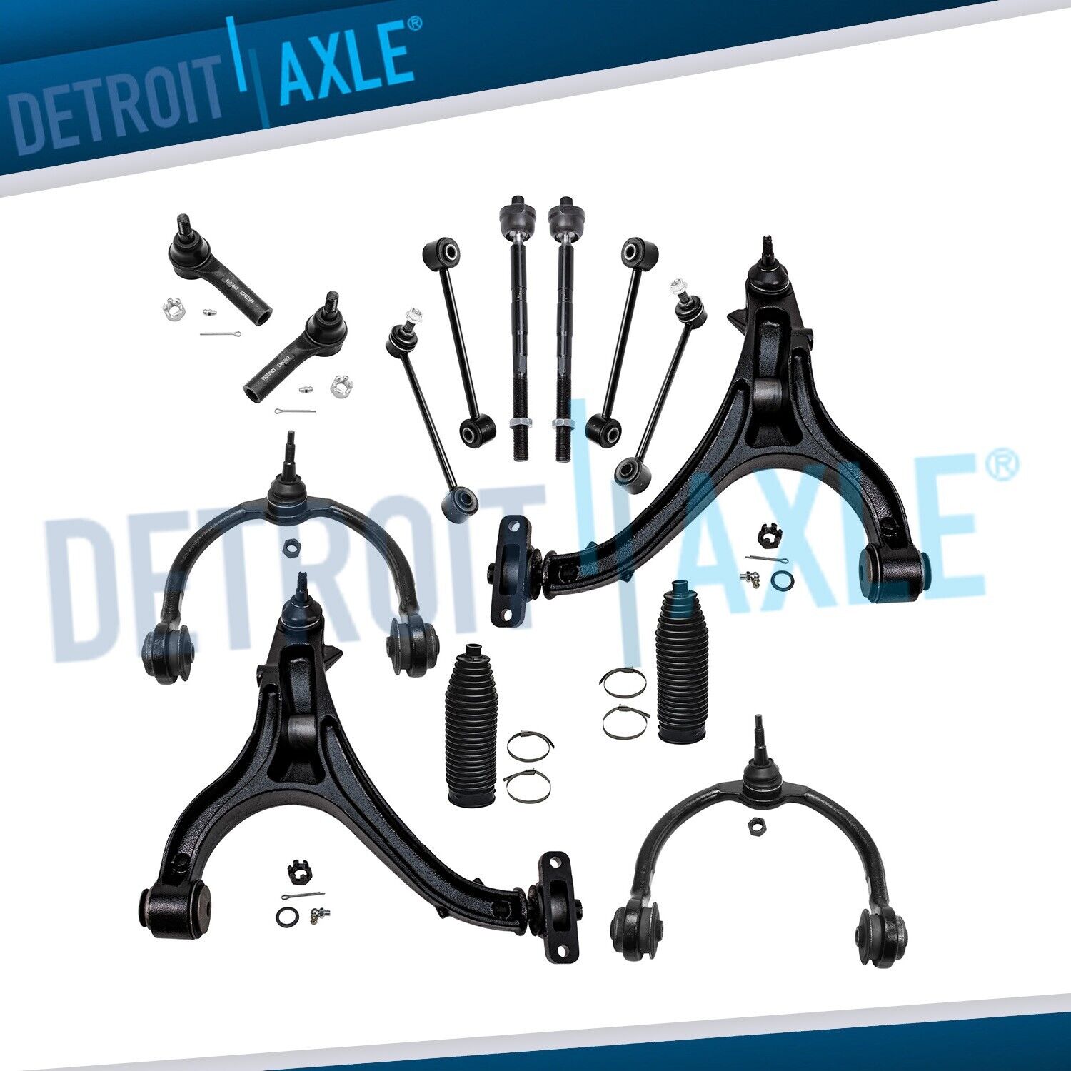 14pc Front Upper Lower Control Arms for 2005-2010 Jeep Commander Grand Cherokee