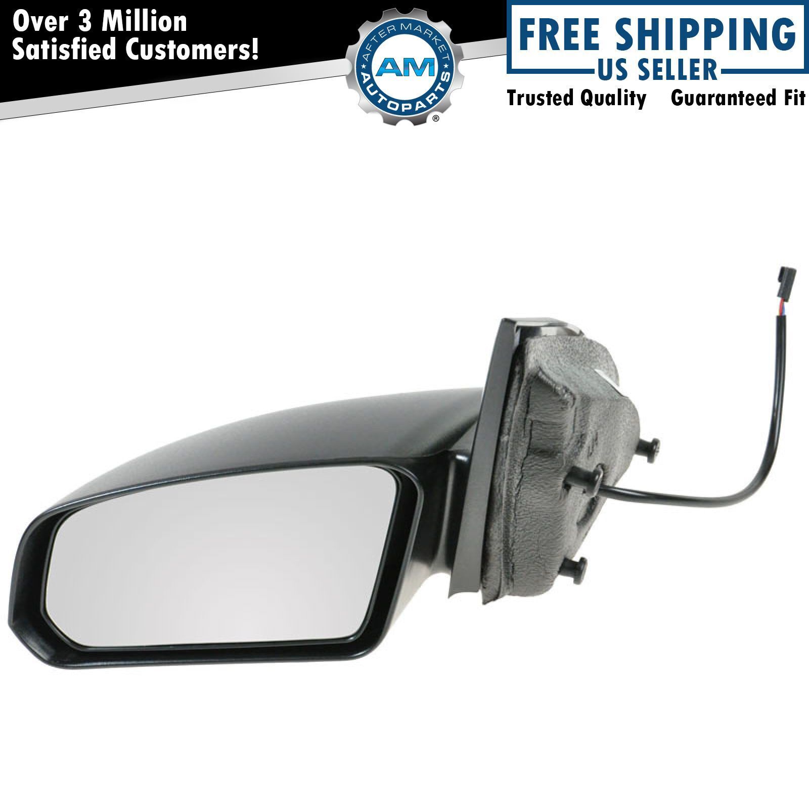 Textured Black Power Door Mirror LH Left Driver Side for 03-07 Saturn Ion Coupe