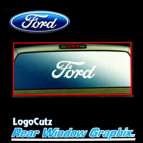 Big Ford Logo White Vinyl Decal Emblem Graphic Sticker for Car-Truck Rear Window