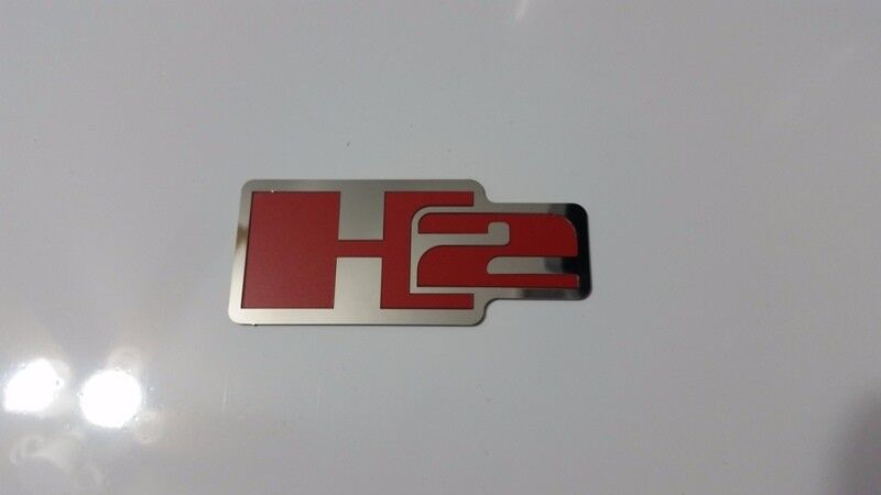 GM H2 STAINLESS STEEL PERSONAL EMBLEM W/ COLOR INSERT