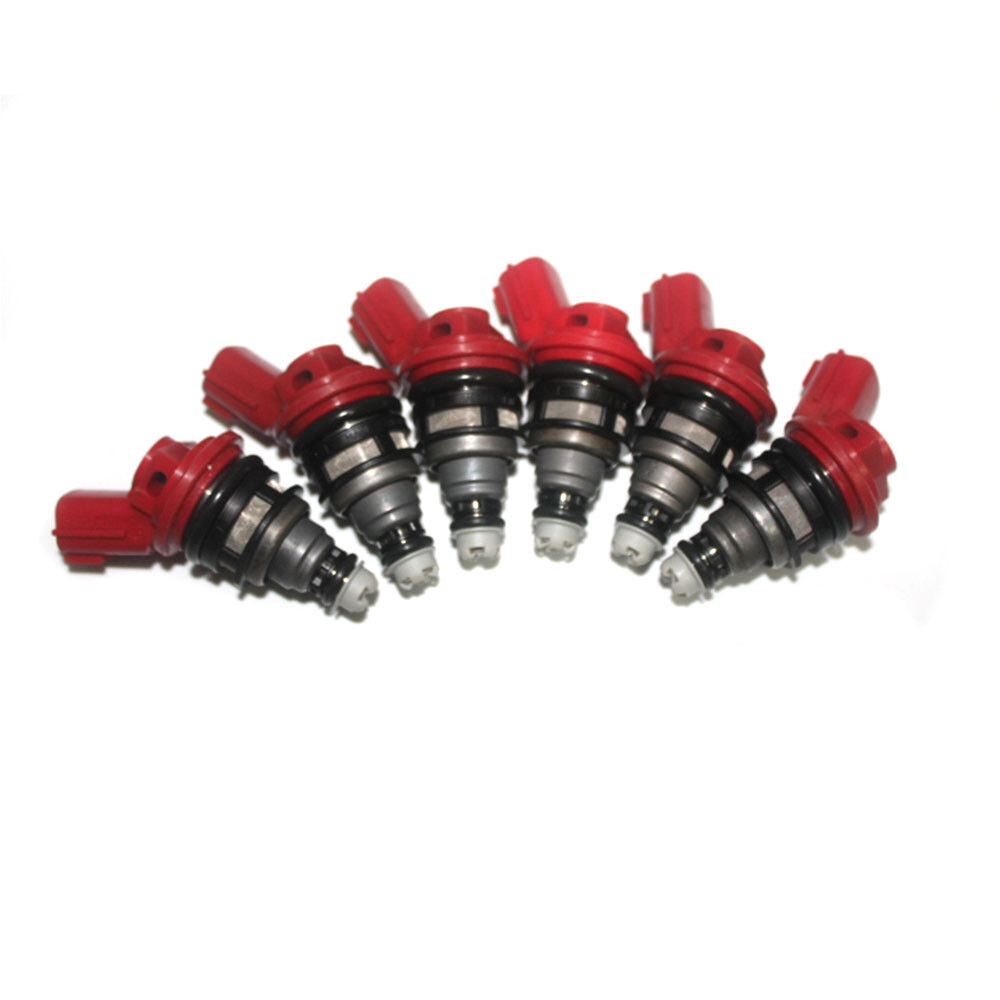 270cc Fuel Injectors For 93-96 Nissan 300ZX 3.0 Red Side Feed Flow Matched (6)