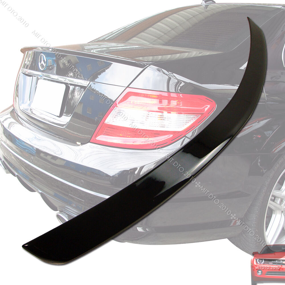 ++Painted 040 Black Mercedes Benz C300 W204 4DR A-Type Rear Trunk Spoiler