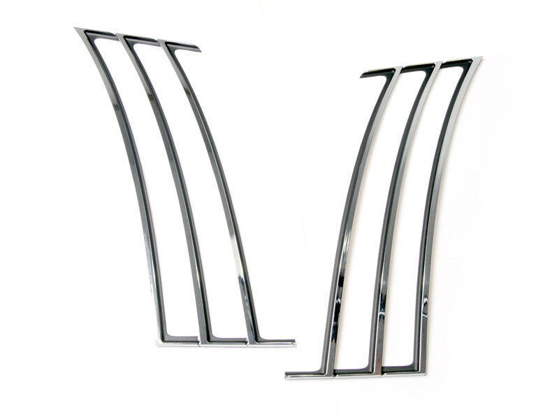 2010-2015 Camaro Chrome Quarter Panel Fender Trim Shark Gills Stripes Inserts