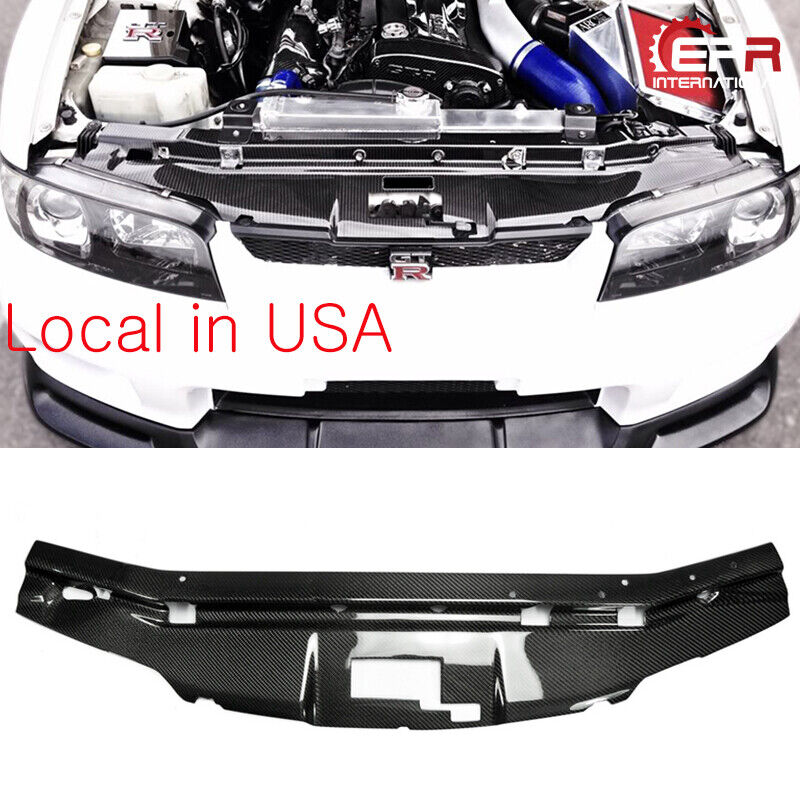 For Nissan Skyline R33 GTR GARA Style Carbon Cooling Slam Panel Radiator Cover