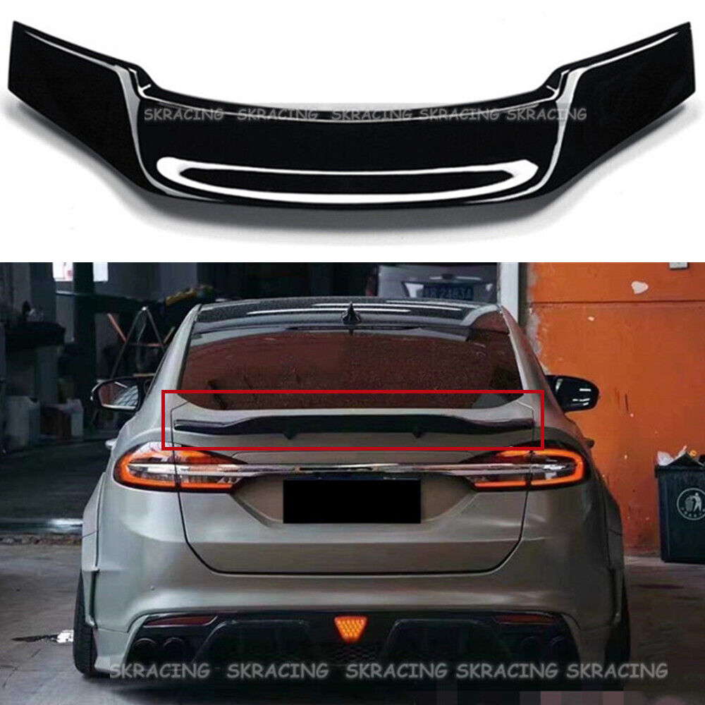 For Ford Mondeo Fusion 2013-2020 Gloss Black Rear Trunk Lip Spoiler Wing Bodykit
