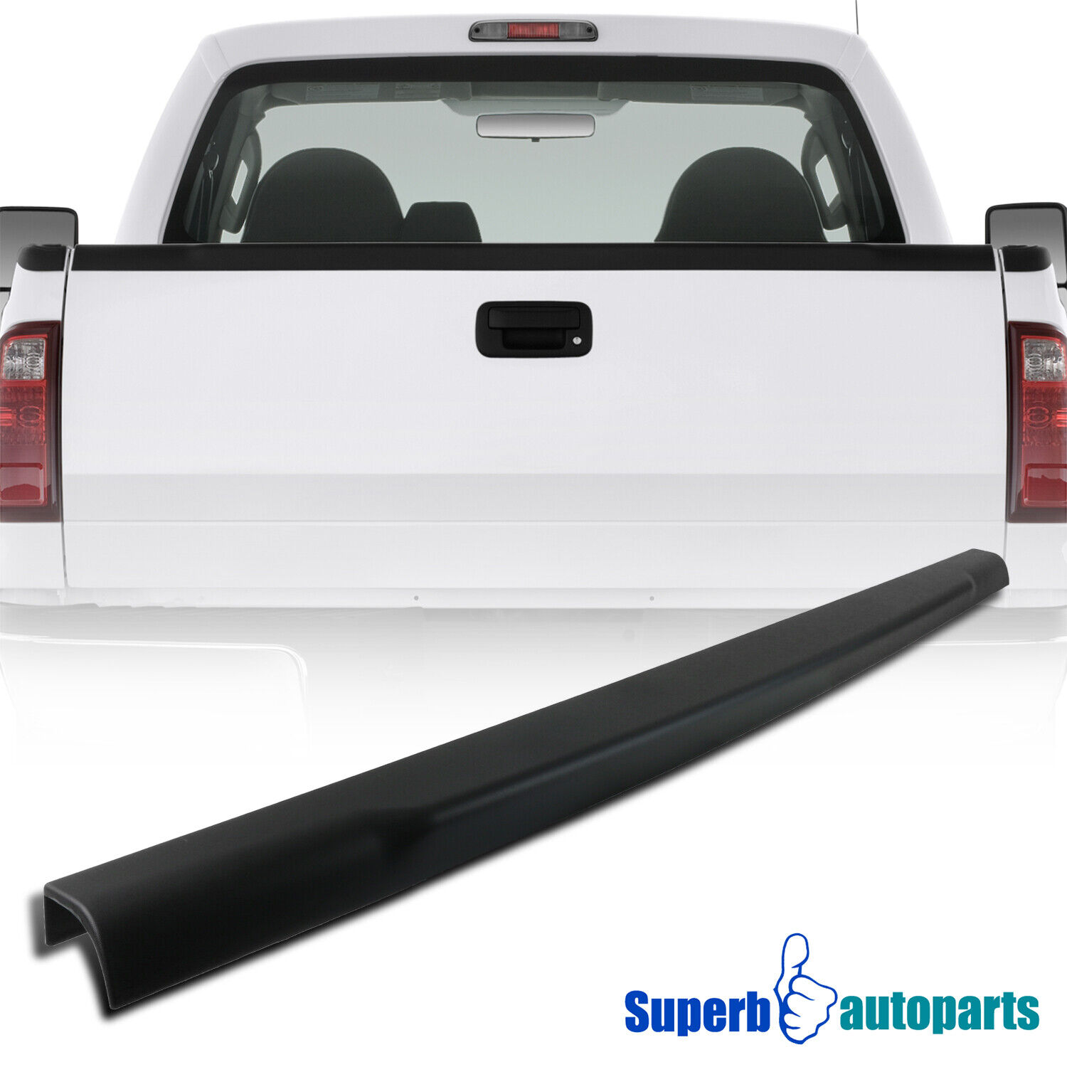 For 2008-2016 Ford 08-16 F250 350 450 Black Tailgate Cap Molding Protector