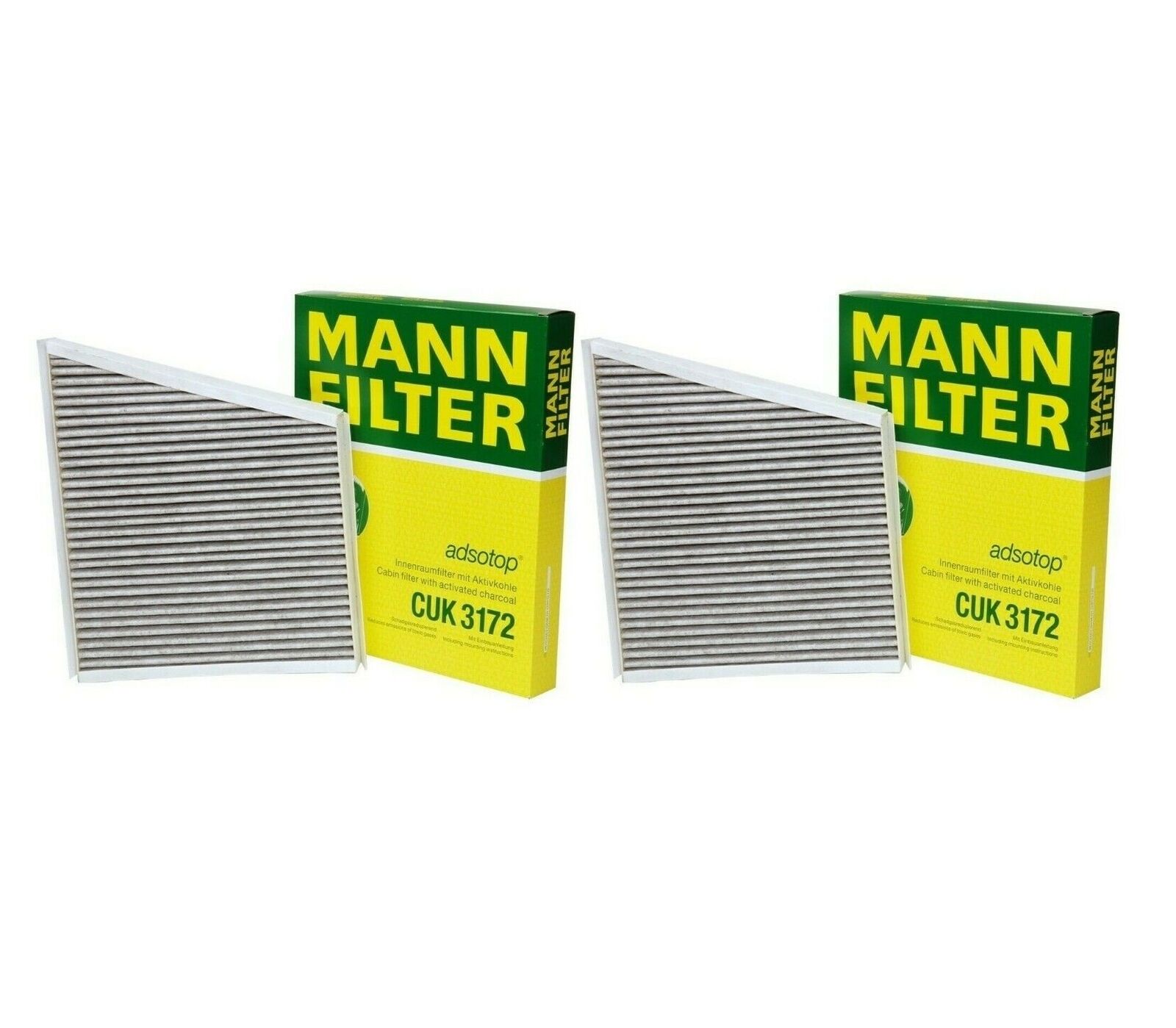 Mann Set of 2 Cabin Air Filters Charcoal For Mercedes W211 CLS500 AMG E320 E350