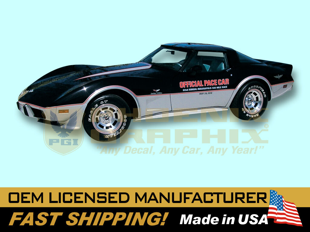 1978 Chevrolet Corvette Indy 500 Pace Car Decals Graphics Stripes Kit COMPLETE