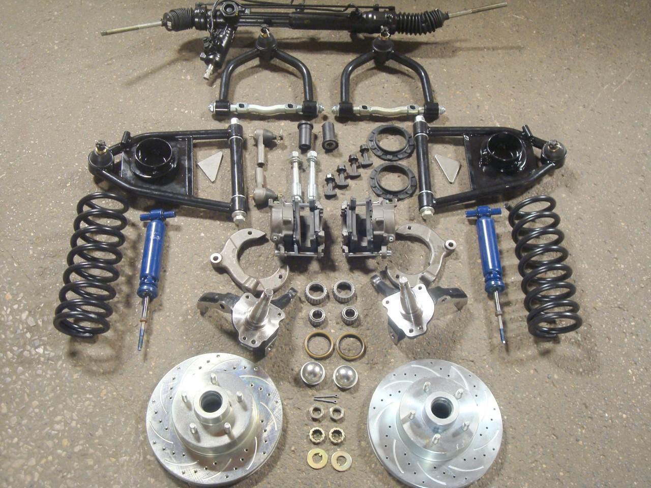 Mustang 2 Front End Suspension Kit Power Stock Spindles Ford Rotors 5/8\