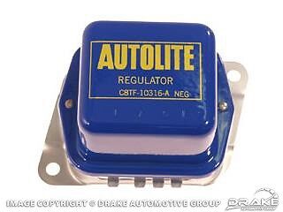 Mustang Voltage Regulator Blue Cover Yellow C8TF-10316-A w A/C 1968 1969 1970